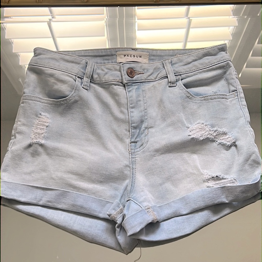 Pacsun Denim Shorts : Super Stretch Shortie 27